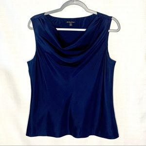 Brooks Brothers Navy Blue Sleeveless Blouse